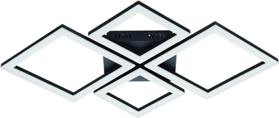 Lampada da soffitto intelligente Eglo connect.z paranday-z - 47 cm - bianco e nero - luce bianca regolabile - dimmerabile - zigbee