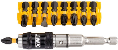 Dewalt dt70518t 10-delige impact torsion schroefbitset + zwenkbare bit tip houder