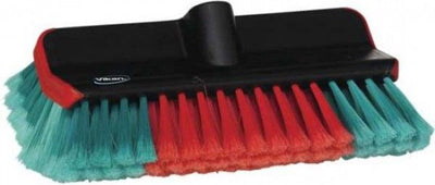 Vikan 524752 cepillo para esquinas con suministro de agua alto bajo 280 mm cerdas suaves partidas