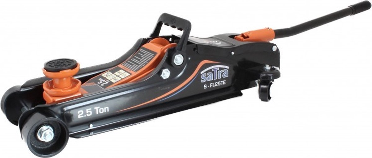 Cric da garage Asta satra modello basso da 2,5 tonnellate - min. altezza 110 mm - max. altezza 360mm - satra