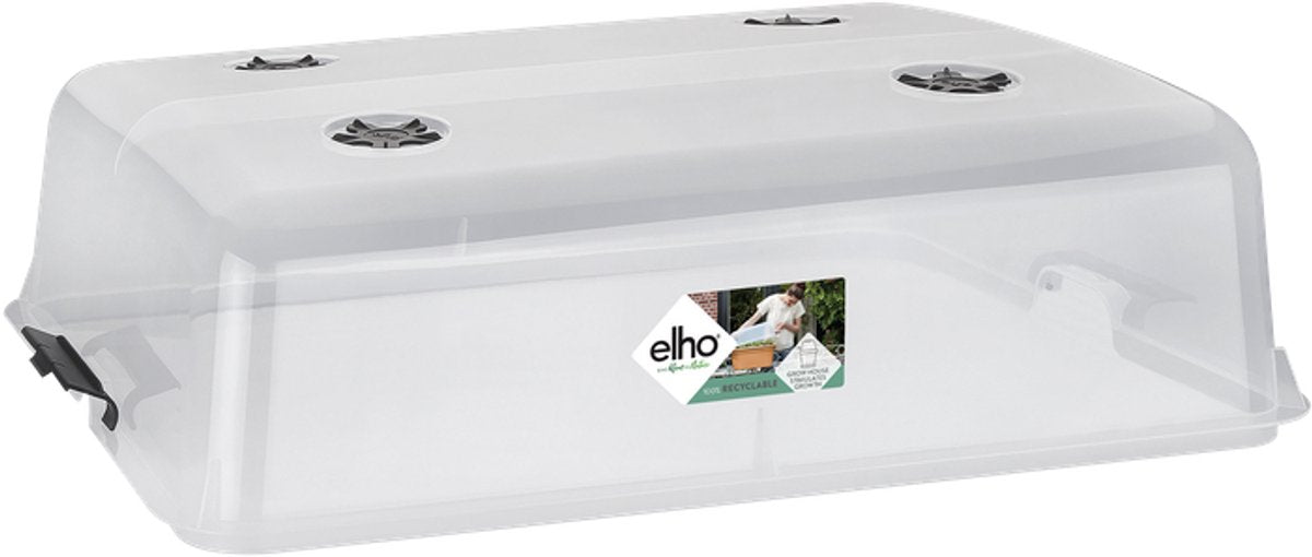 Elho green basics grow house xxl 75 - accessories for outdoor growing and harvesting accessories - ø 74.8 x h 22.3 cm - transparent