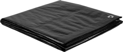 Abbey camp gronddoek waterdicht - 250 x 200 cm - pe grondzeil - met metalen ringen