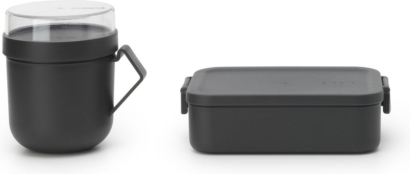 Juego de almuerzo Brabantia Hacer que tome 2 piezas de gris oscuro