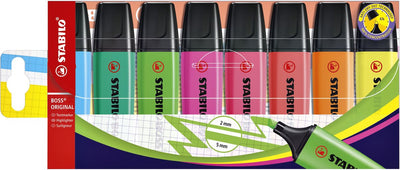 Set de iluminadores fluorescentes Stabilo boss multicolor (5 piezas)