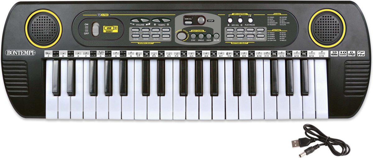 Bontempi spa botempi - teclado digital - 37 teclas - instrumento musical de juguete
