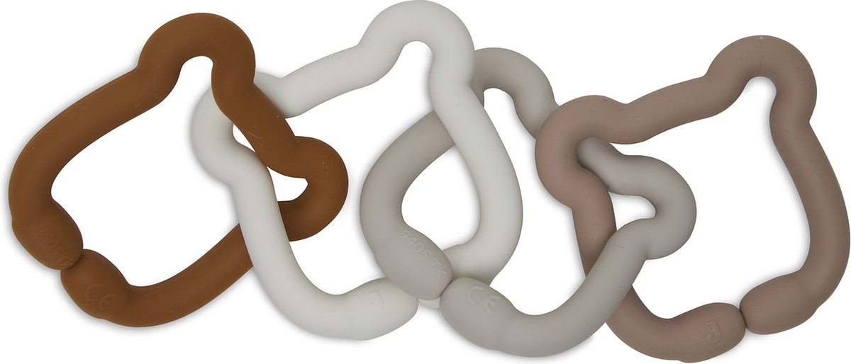 Jollein anelli giocattolo in silicone 20x7x1cm orsetto