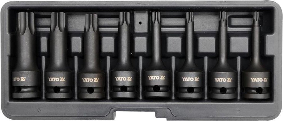 Yato slagmoersleutel bitset 8-delig zwart yt- 1065