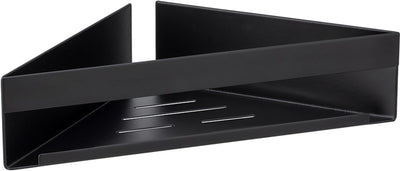 Wenko turbo-loc genova corner rack stainless steel matt black - bath rack - shower basket - shower rack - mounting without drilling - self-adhesive