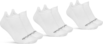 Gripgrab - calcetines clásicos de ciclismo de verano invisibles paquete de 3 calcetines tobilleros calcetines deportivos coolmax - blanco - unisex - talla l (44-47)