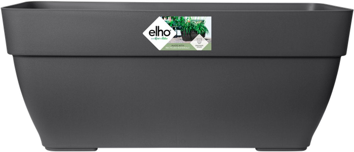 Elho vibia campana trough 80 - macetero de exterior - ø 76,5 x h 33,3 cm - antracita