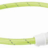 Trixie Collar Dog Flash Light Collar USB TPU Nylon Green
