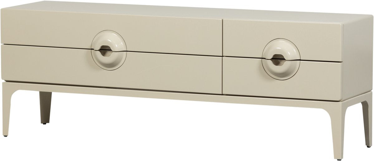 Mueble TV Woood merge - madera de eucalipto - beige polvo - 57x160x44