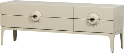Mobile TV Woood merge - legno di eucalipto - beige polvere - 57x160x44