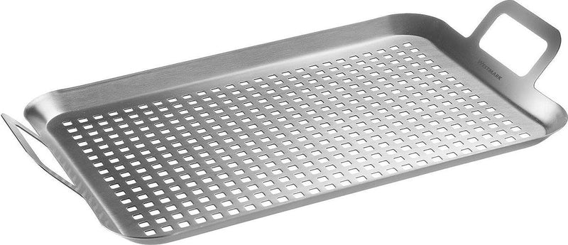 Sartén grill sin marca, plana y grande, práctica para asar verduras, muchas y otras delicias, duradera, apta para lavavajillas, de acero inoxidable