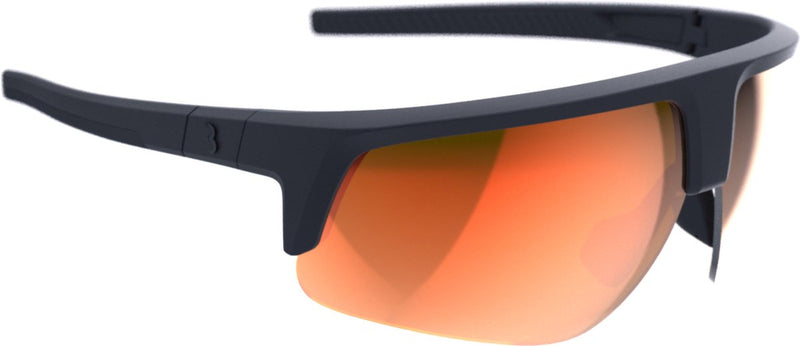 Bbb Cycling Comet Gafas De Ciclismo Para Hombre Y Mujer - Gafas Deportivas Duraderas - Gafas De Ciclismo Adecuadas Para Carreras, MTB Gravel - Negro Mate MLC Naranja Rojo - Bsg-75