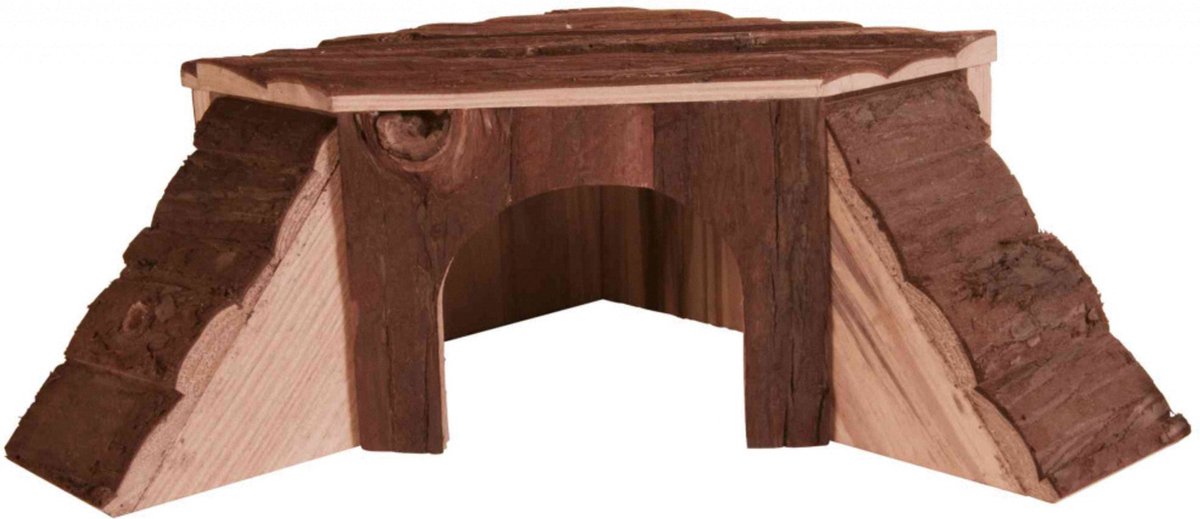 Trixie casita para cobayas - madera de corteza 37x35x15 cm - vida natural, madera de coníferas