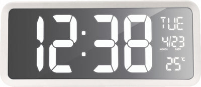 Technoline reloj de pared reloj de mesa números grandes y claros - indicación de fecha y día - temperatura - ws 8130