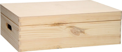 Caja de almacenamiento rectángulo de la válvula de tapa de pino