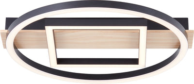 Brilliant ag brilliant maureen - ceiling lamp - led 24w - 3000k - black - wood