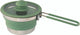 Padella Eurotrail con coperchio + manico pieghevole - pieghevole - silicone - verde mare