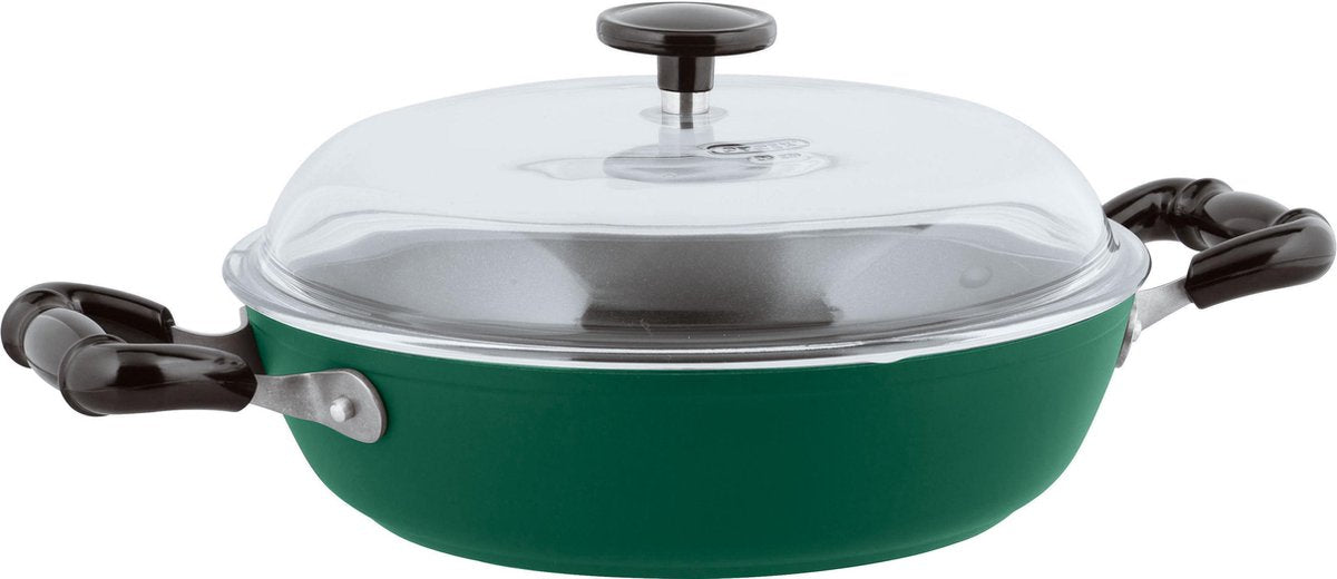 Sambonet vintage sauteerpan - incl. deksel - aluminium - ø24cm - groen