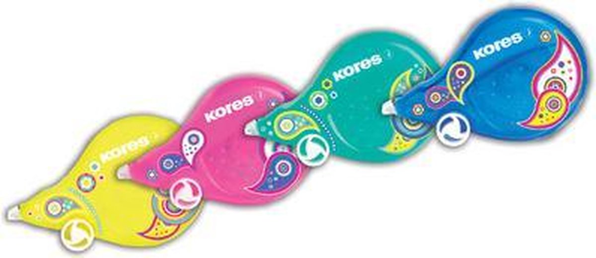 Kores wegwerp correctieroller 'scooter paisley', assorti