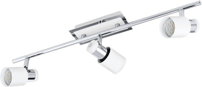 Eglo davida - Faretti da soffitto - 3 luci - cromo, bianco