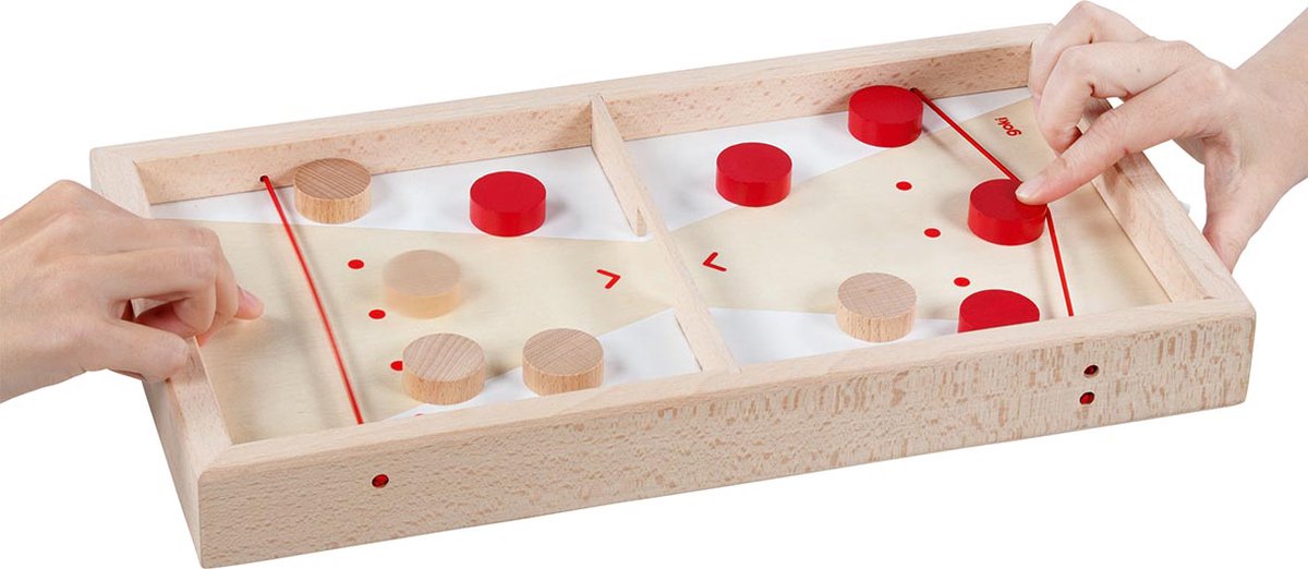 Goki wooden shooting playing table 2in1, 11dlg.