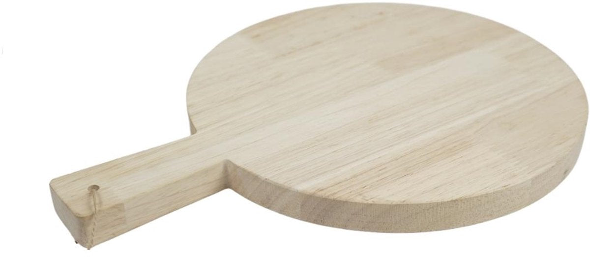 Tabla de cortar de madera Playwood redonda con mango, 34cm