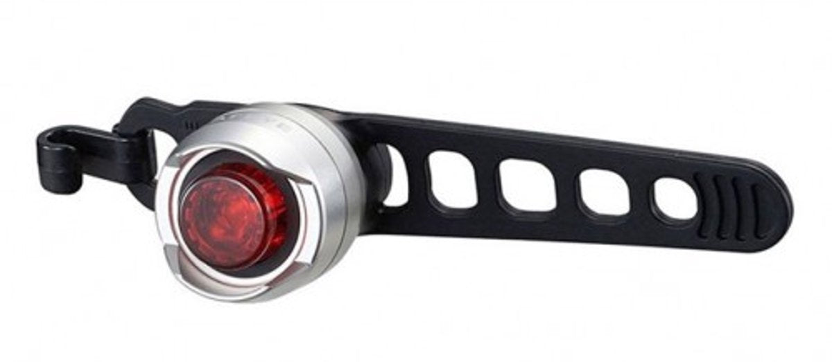 Luz trasera para bicicleta Cateye orb - Iluminación LED para bicicleta - Autonomía de 50 a 100 horas - Batería - Tres modos de luz - Plateado