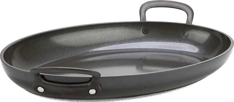 Pesciera a induzione in ceramica Greenpan Craft 40x25 cm - senza pfas - nera - peschiera a induzione - lavabile in lavastoviglie - resistente al forno fino a 220° - alluminio temprato - manici in acciaio inox - superficie di cottura più ampia