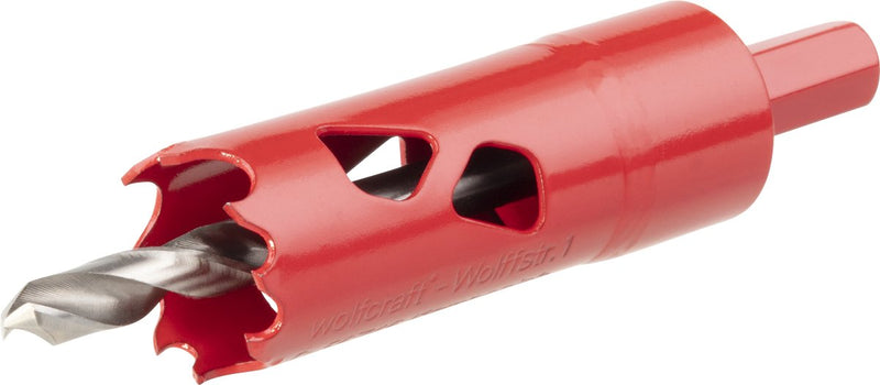 Wolfcraft - sierra perforadora de 22 mm - broca bim de 22 mm - 5463000
