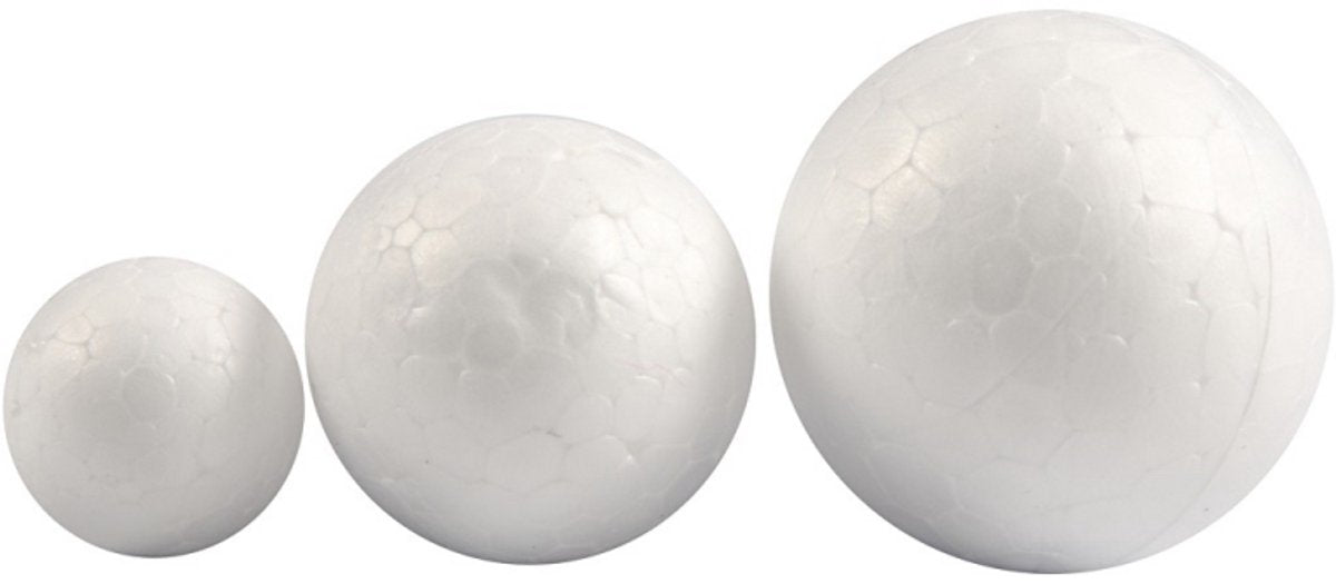 Stiropor Balls White, 12st.