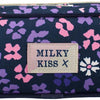 Milky kiss wildflower etui - 9 x 22 x 8 cm - paars - bloemen