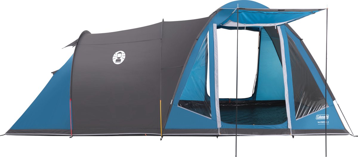 Tenda familiare Coleman Waterfall 5 – Tenda per 5 persone – Design ibrido – Impermeabile e leggera – Blu nero