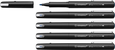 Stabilo dr!ver - rotulador premium fineliner - 0,8 mm - azul - caja de 5 piezas