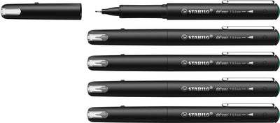 Stabilo dr!ver - rotulador premium fineliner - 0,4 mm - verde - caja de 5 piezas