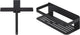 Tiger caddy - doucherek 24 cm met douchewisser inclusief glashaak - raamwisser - zwart