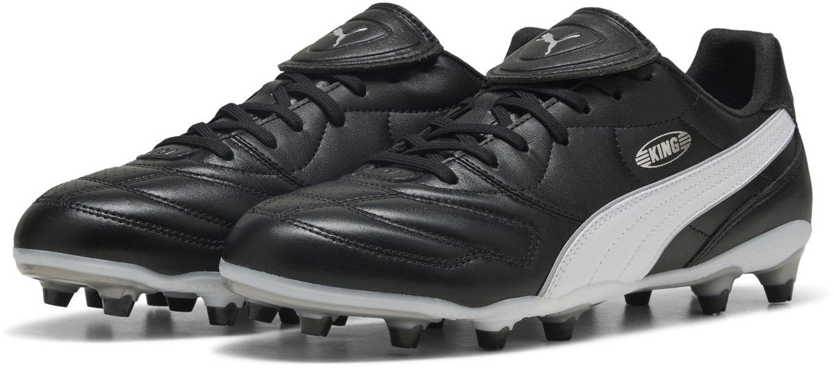 Scarpe sportive unisex Puma King Liga FG AG - Nero-Argento-Bianco
