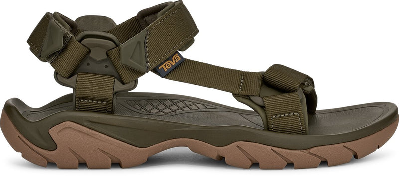 Sandali universali da uomo Teva m terra fi 5 - verde scuro - marrone miele