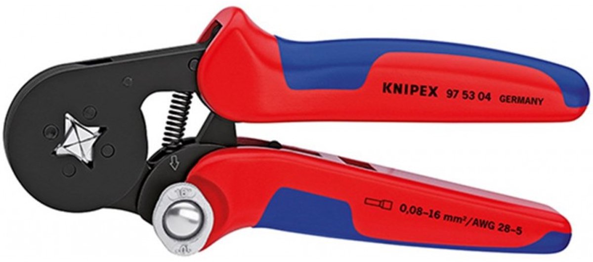 Pinza per crimpare autoregolante Imp Knipex per puntali brunita 180 mm - 975304