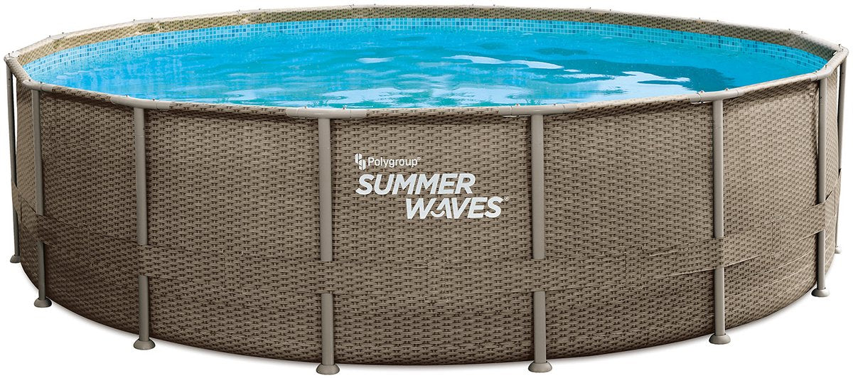 Onde estive piscina telaio d'élite 488 x 122 cm Triple carena da cesto a triplo + pomp