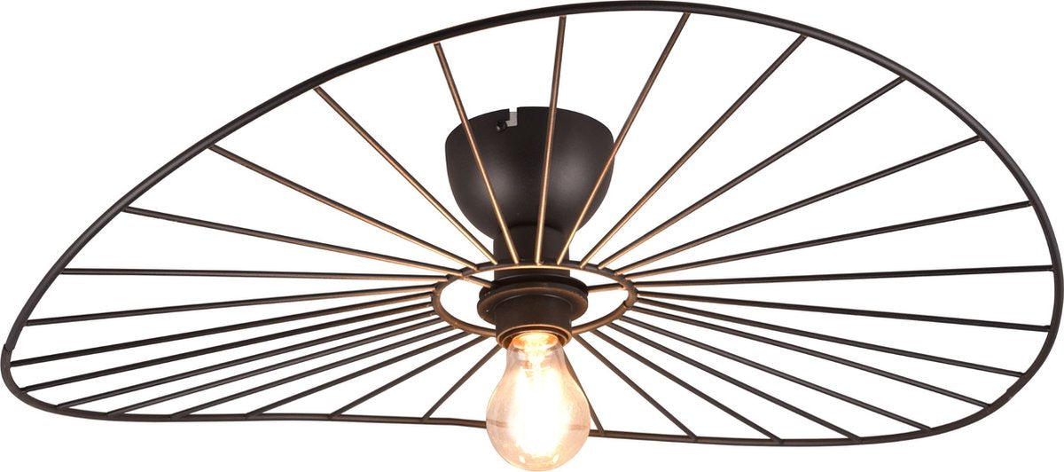 Rl live your light reality chapeau - ceiling lamp - black matt - excl. 1xe27 40w