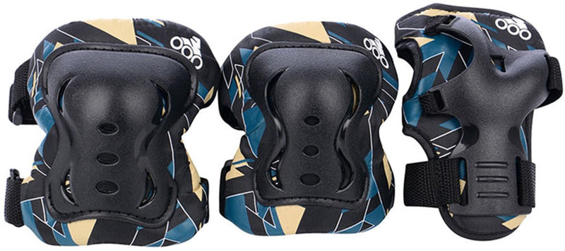 Tempish - Confezione da 3 protezioni per pattini Stryker - bambini - tre pezzi - nero - m