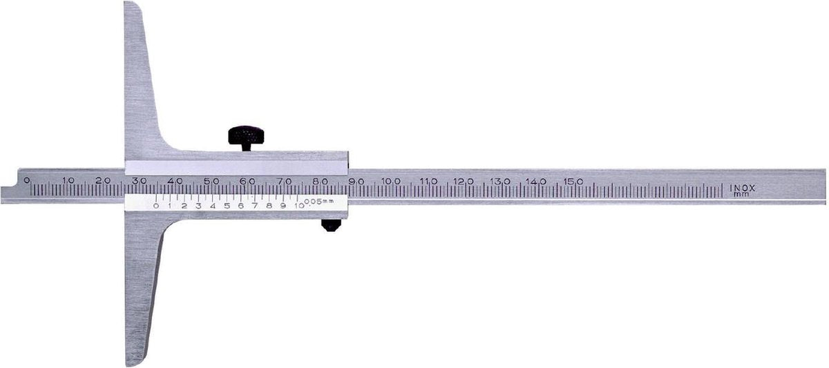 Limit dieptemeter uit roestvrij staal mat verchroomd 1 20 mm din862 200 mm depa200