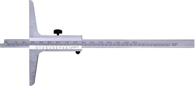 Calibro limite di profondità in acciaio inox cromato opaco 1 20 mm din862 200 mm depa200