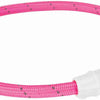 Trixie Collar Dog Flash Light Collar USB TPU Nylon Pink
