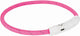 Trixie Collar Dog Flash Light Collar USB TPU Nylon Pink