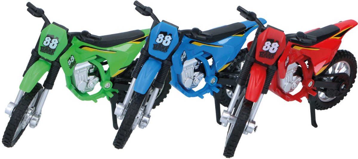Motocicletta Eddy Toys - con attrezzi e ruote extra - 4 pezzi - metallo plastica - 1 colore casuale