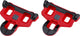 BBB Cycling SPD SL Cleats - Power Clip - with non-slip rubber pads - 6° clearance - compatible with Shimano pedals - road bike cleats - red - BPD-06a
